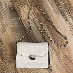 ZARA white cross body bag